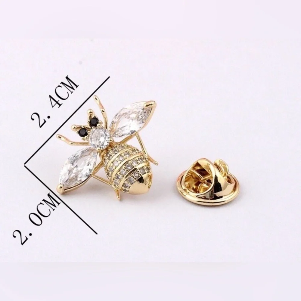 Gold and Silver Bee Brooch